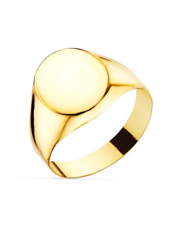 18K SELLO ORO AMARILLO HUECO LISO EN...
