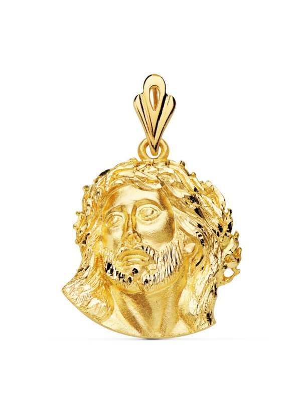 18K CABEZA CRISTO DE MURILLO 25X24 MM