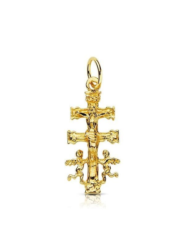 18K CRUZ CARAVACA 24X11 MM