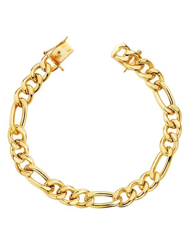 18K PULSERA ORO AMARILLO HUECA 21.5...