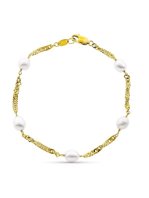 18K PULSERA ORO AMARILLO 19 CM...