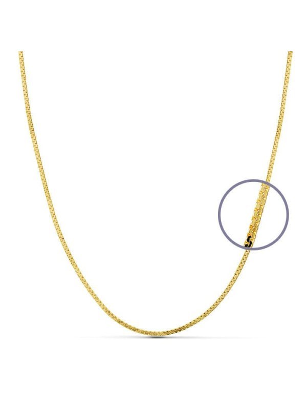 18K CADENA MACIZA PLANA 40 CM 1 MM