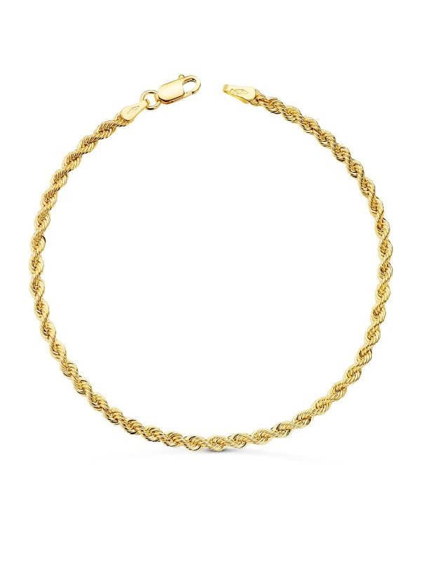 18K PULSERA ORO AMARILLO CORDON...