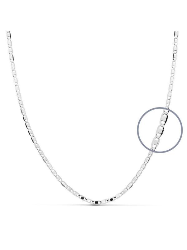 18K CADENA MACIZA ORO BLANCO 45 CM...