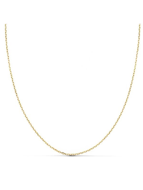 18K CADENA MACIZA FORZADA 40 CM 0.06 MM