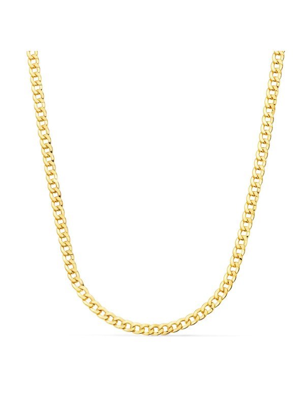18K CADENA ORO AMARILLO BARBADA HUECA...