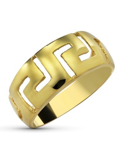 18K SORTIJA GRECA CALADA