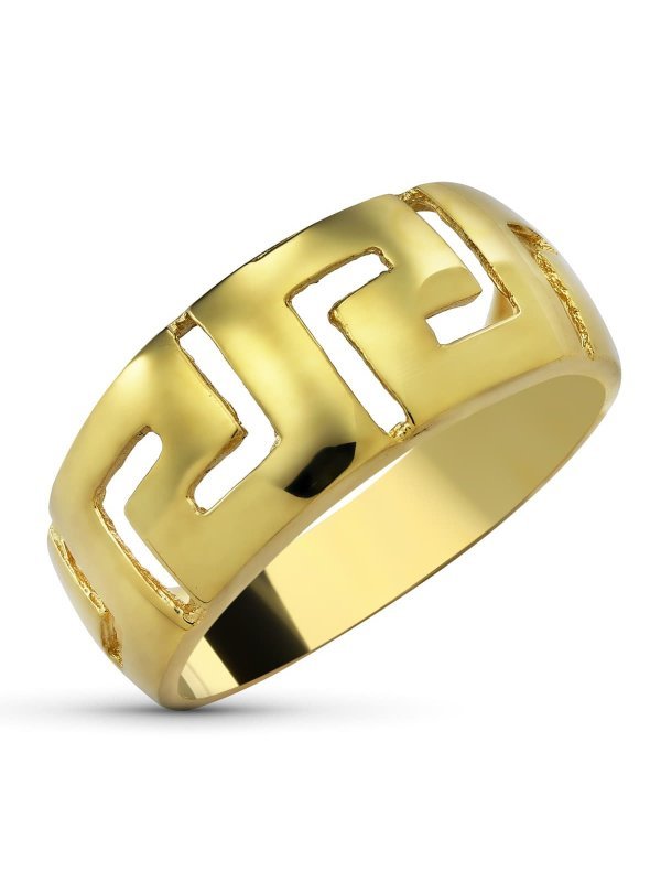 18K SORTIJA GRECA CALADA
