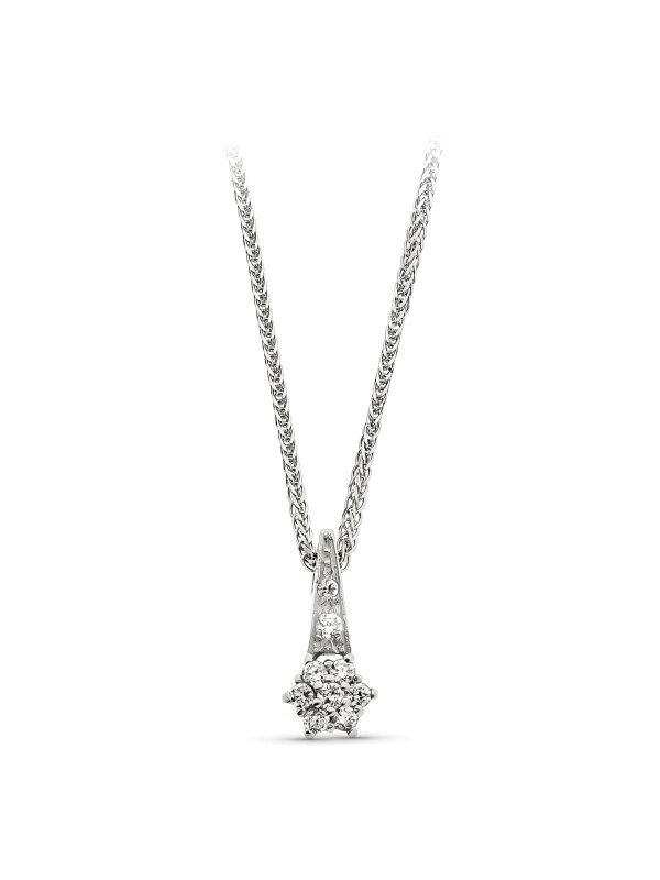 18K COLGANTE ORO BLANCO 9 CIRCONITAS