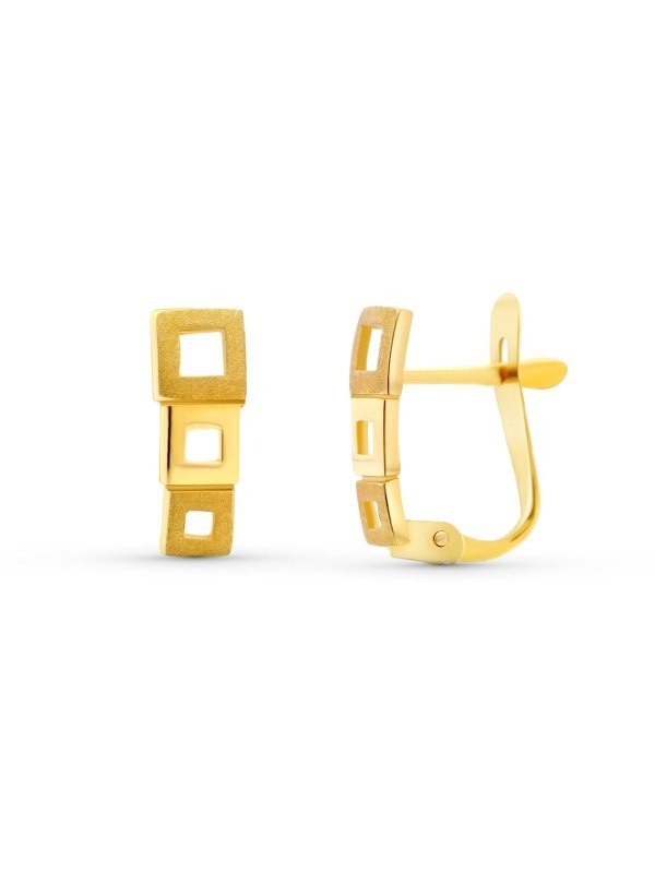 18K PENDIENTES COMUNION CUADRADOS...