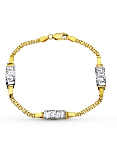 18k PULSERA ORO BICOLOR...