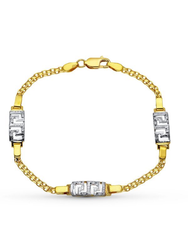 18k PULSERA ORO BICOLOR JUEGO...