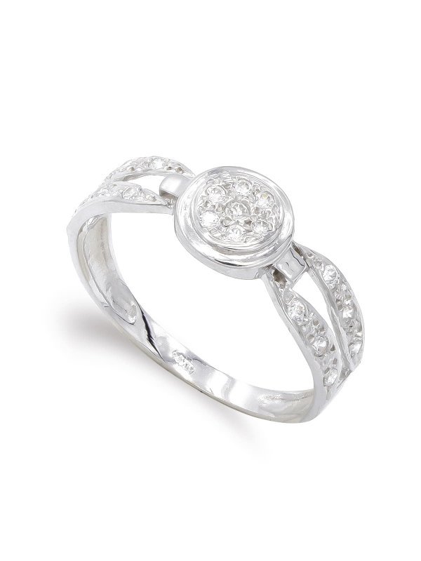 18K SORTIJA ORO BLANCO CIRCONITAS