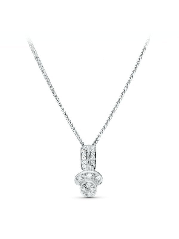 18K GARGANTILLA ORO BLANCO Y CIRCONITAS