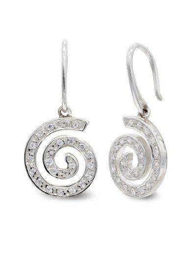 18K PENDIENTES ORO BLANCO...