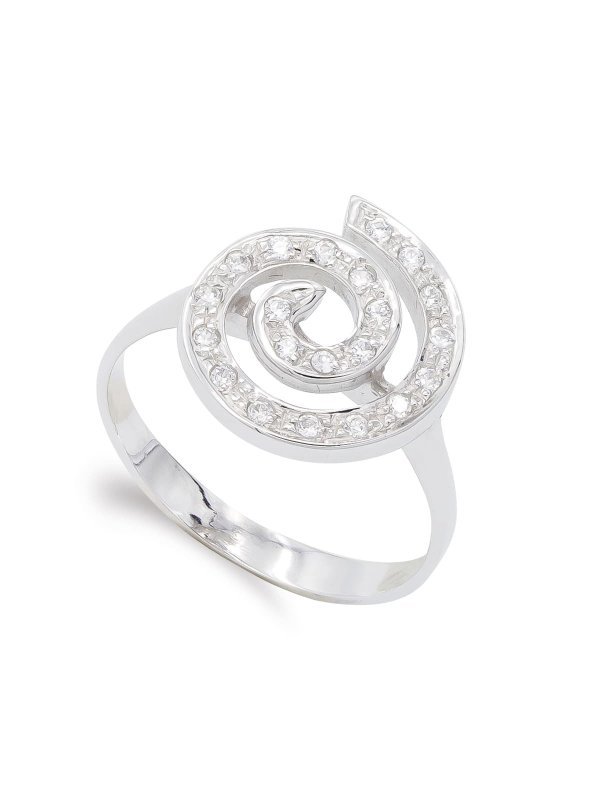 18K SORTIJA ORO BLANCO Y CIRCONITAS...