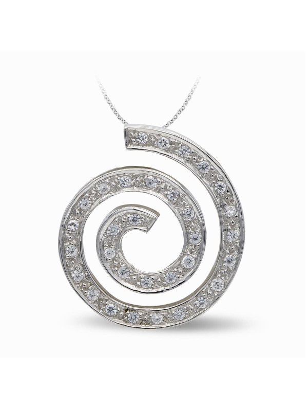 18K COLGANTE ORO BLANCO CIRCONITAS...