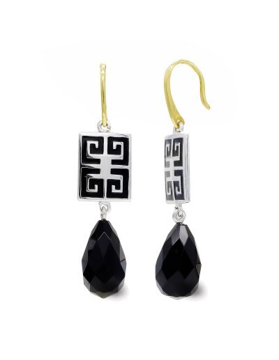 18K PENDIENTES ORO BICOLOR...