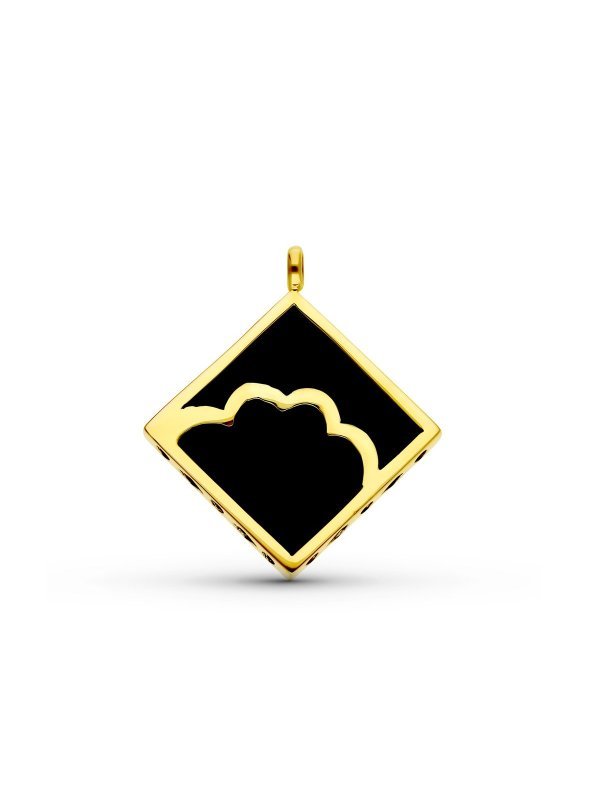 18K COLGANTE ORO AMARILLO EBANO NUBE
