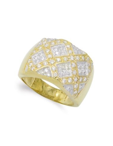 18K SORTIJA ORO BICOLOR ROMBOS CON...