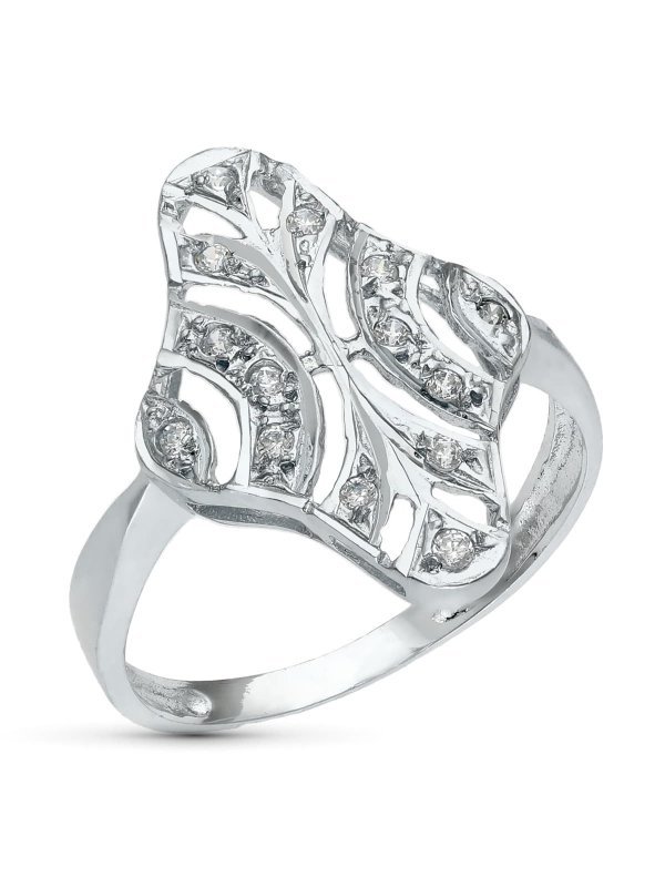 18K SORTIJA ORO BLANCO CON CIRCONITAS...