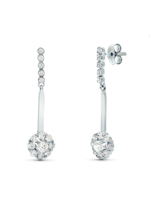 18K PENDIENTES DOS CUERPOS JUEGO DE...