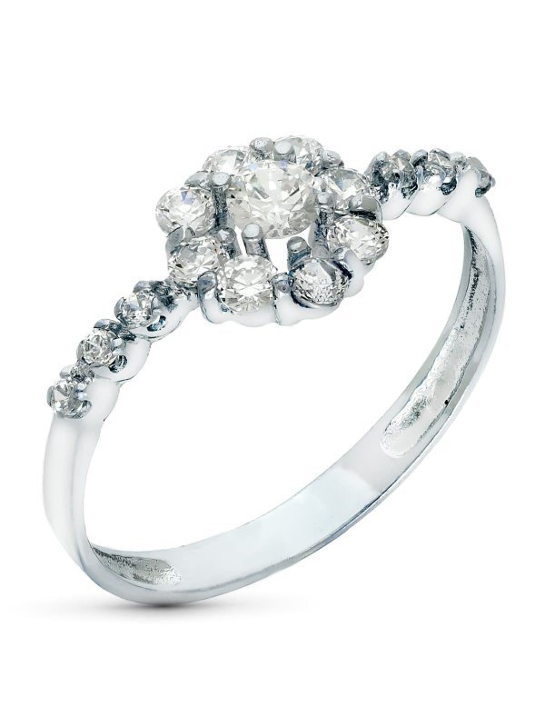 18K SORTIJA ORO BLANCO JUEGO DE NOVIA...