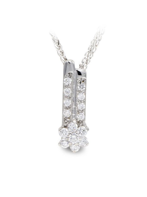 18K GARGANTILLA ORO BLANCO Y CIRCONITAS