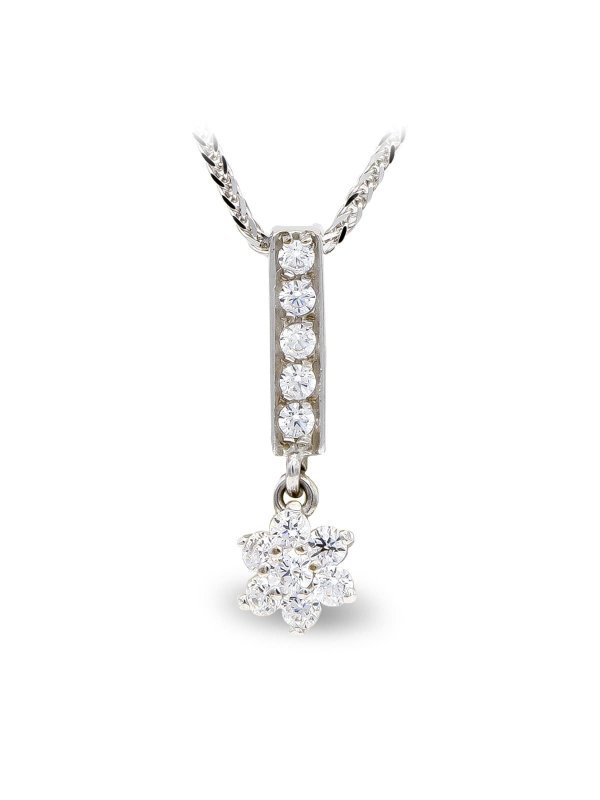 18K GARGANTILLA ORO BLANCO CIRCONITAS