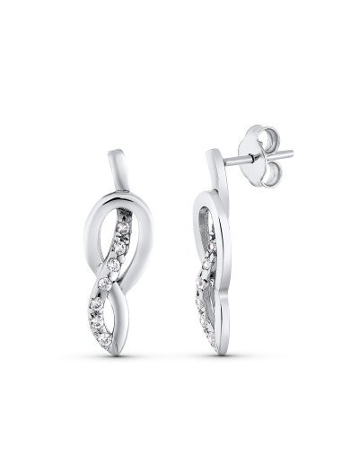 18K PENDIENTES ORO BLANCO...