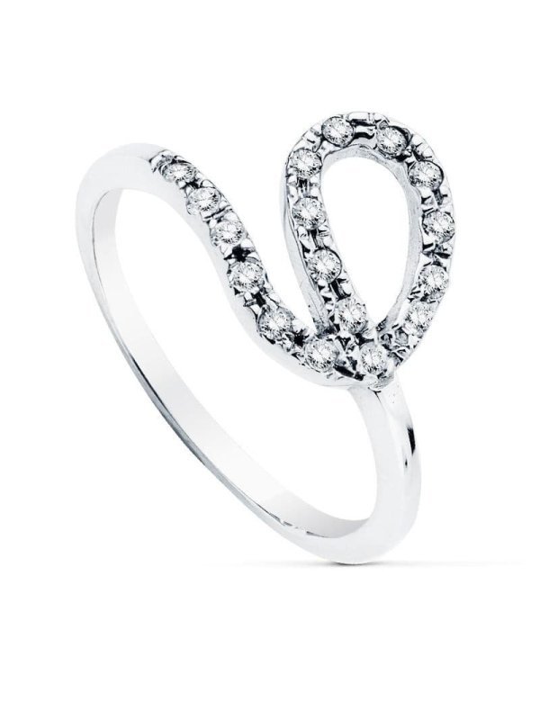 18K SORTIJA ORO BLANCO CIRCONITAS 1.5 MM