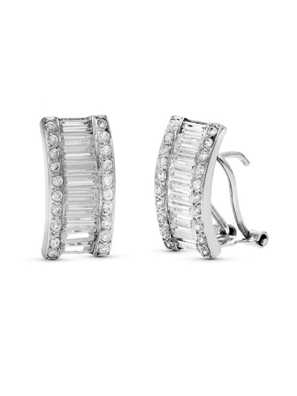 18K PENDIENTES ORO BLANCO CIRCONITAS