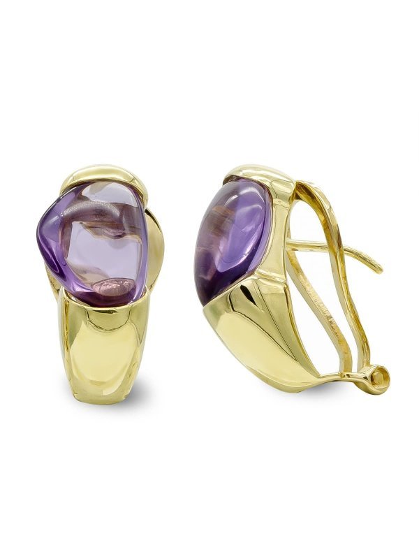 18K PENDIENTES ORO AMARILLO PIEDRA DE...