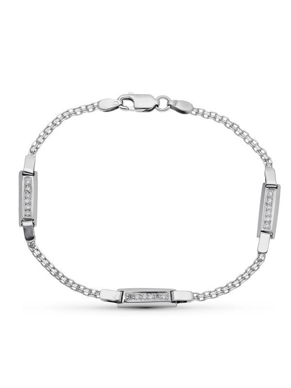 18K PULSERA ORO BLANCO JUEGO COMUNION...