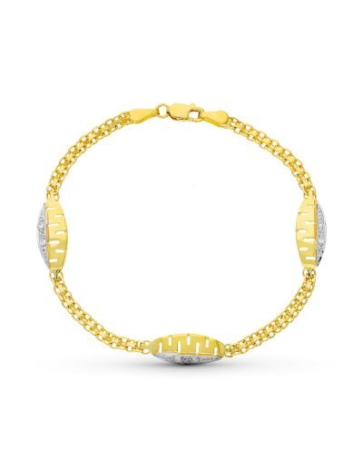 18K PULSERA ORO BICOLOR...