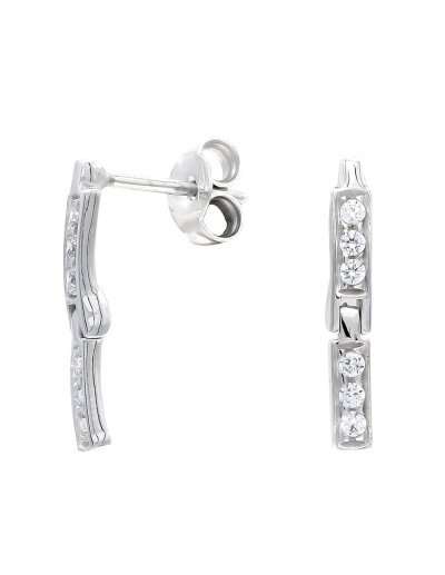 18K PENDIENTES ORO BLANCO...