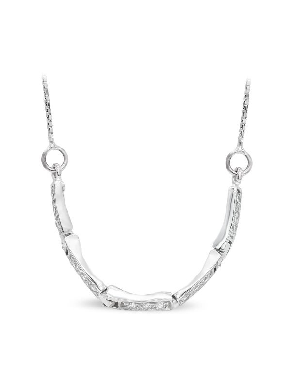 18K GARGANTILLA ORO BLANCO Y CIRCONITAS