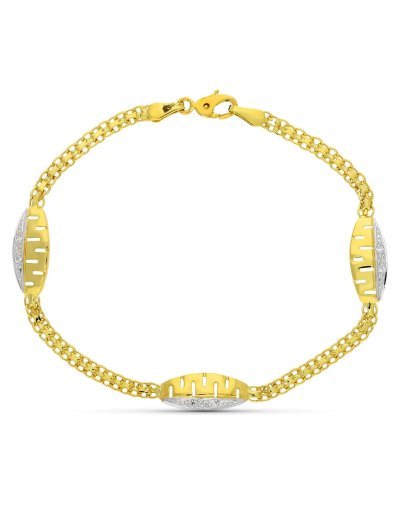 18K PULSERA ORO BICOLOR...