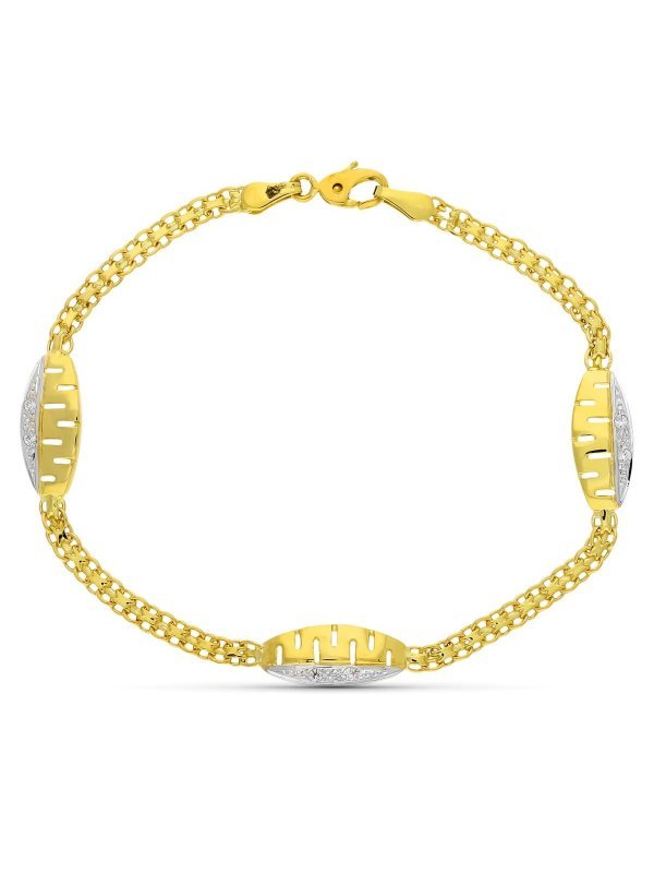 18K PULSERA ORO BICOLOR COMUNION...