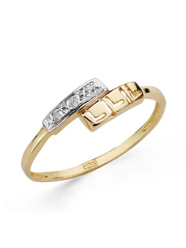18K SORTIJA BICOLOR CIRCONITA