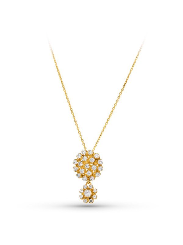 18K GARGANTILLA ORO BLANCO Y CIRCONITAS