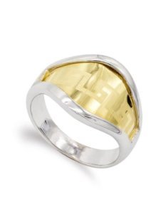 18K SORTIJA ORO BICOLOR GRECA
