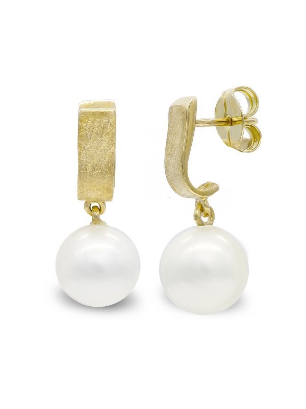 18K PENDIENTES ORO AMARILLO RAYADO Y...