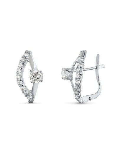 18K PENDIENTES ORO BLANCO