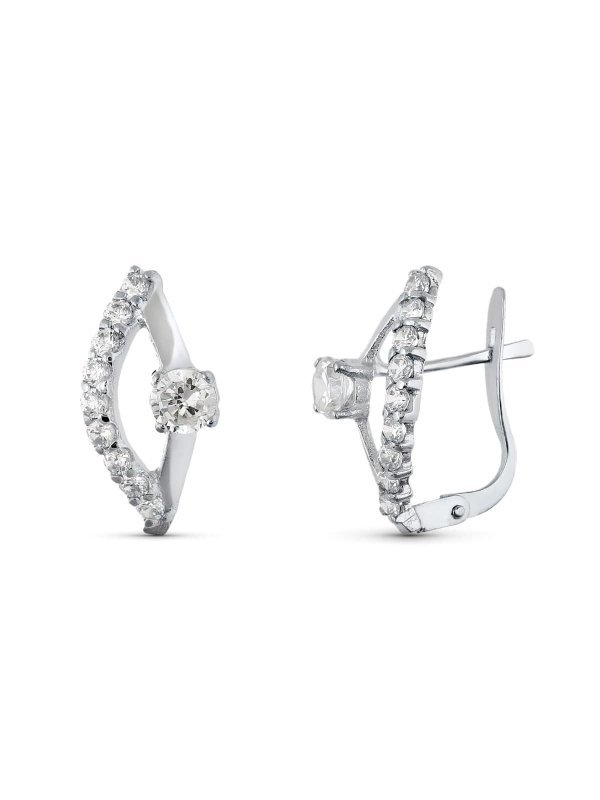 18K PENDIENTES ORO BLANCO
