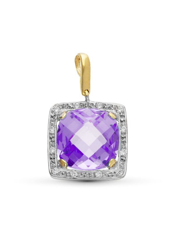 18K COLGANTE ORO BICOLOR PIEDRA...