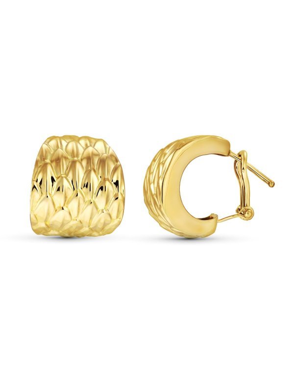 18K PENDIENTES ORO AMARILLO TALLADOS....