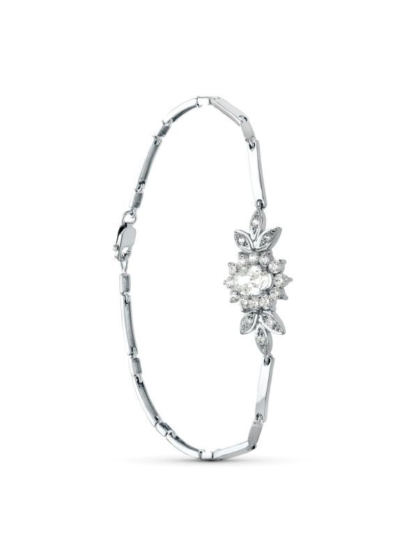18K PULSERA ORO BLANCO JUEGO NOVIA...