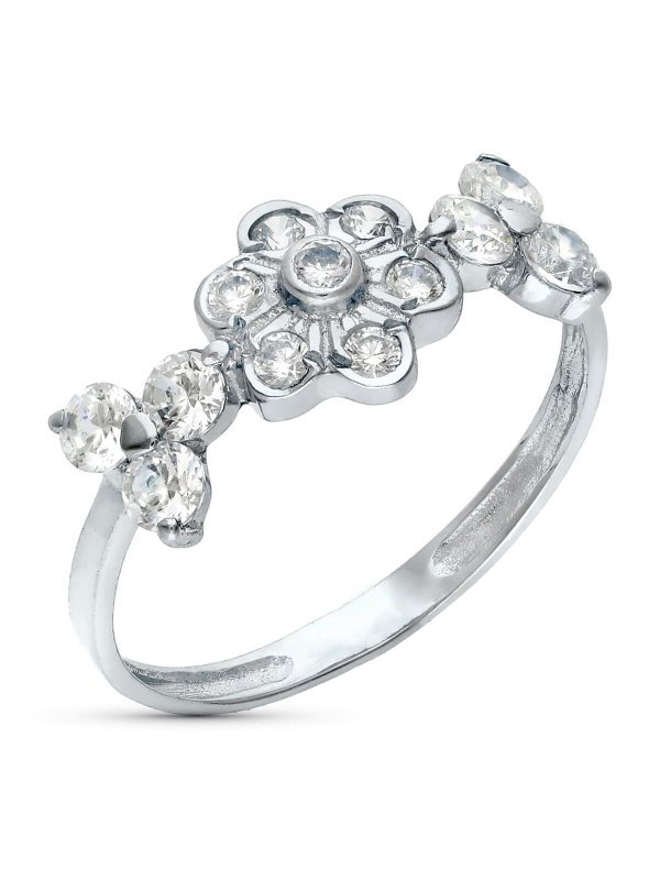 18K SORTIJA ORO BLANCO JUEGO NOVIA...