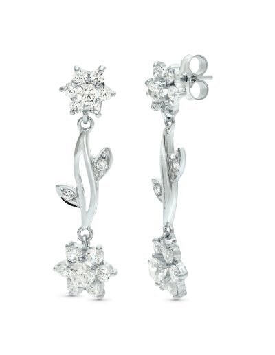 18K PENDIENTES ORO BLANCO...